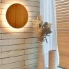 Nowoczesny drewniany okrągły kinkiet LED 8W CLEAN QN-CLEAN-LED-WB-25-TEAK
